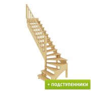 Лестница   К-001м/3 Л c подступенками сосна (6уп)